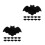 32 Pcs Halloween Bat Felt Placemats Black Gothic Table Decor 5