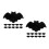 32 Pcs Halloween Bat Felt Placemats Black Gothic Table Decor 4