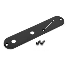 Placa de Controle Telescópico de Aço de 32 mm com Ranhura para Interruptor Angular para Guitarra Elétrica TL Preta