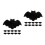 32 Pcs Halloween Bat Felt Placemats Black Gothic Table Decor 8