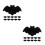 32 Pcs Halloween Bat Felt Placemats Black Gothic Table Decor 9
