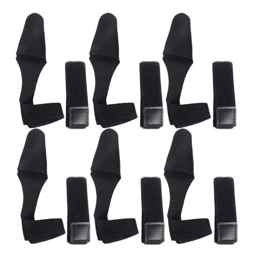 18Sets Compact Black Stretchable Fishing Rod Sleeve Covers with Strap 1