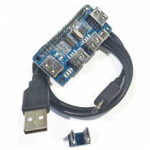 4 USB HUB HAT for Raspberry Pi 3 / 2 / Zero W Extension Board USB to UART for Serial Debugging