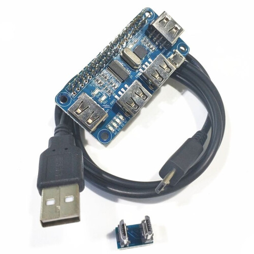 4  USB HUB HAT for Raspberry Pi 3 / 2 / Zero W Extension Board USB to UART for Serial Debugging