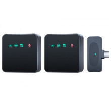 Draadloze Lavalier-Microfoon Eén Tot Twee Type-C met Ruisonderdrukking Draagbaar voor Audio, Video, Buiten, Live-Geluidskaart