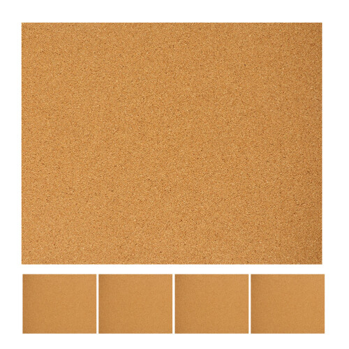 20Pcs Self-Adhesive Chocolate Cork Boards for Office and Home Decor