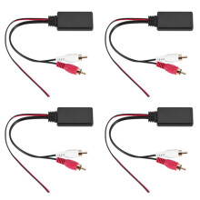 4Pcs Car Universal Wireless Module Music Adapter Rca Aux Audio Cable