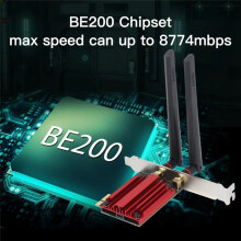 WiFi 7 BE200 PCIE WiFi-Adapter voor 5.4 Tri-Band 2.4G/5G/6GHz 8774Mbps BE200NGW Draadloze Netwerkadapter Win11