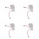 4Sets Reliable Iron Fireplace Fan Motor and Generator Sheet Kit Silver 5