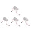 4Sets Reliable Iron Fireplace Fan Motor and Generator Sheet Kit Silver 4