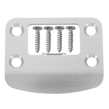 4Sets High-Strength Silver Door Strike Plates Universal Lock Protector
