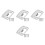 4Sets High-Strength Silver Door Strike Plates Universal Lock Protector 4