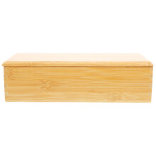 2Pcs Elegant Bamboo Chopstick and Utensil Storage Box Orange