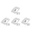 4Sets High-Strength Silver Door Strike Plates Universal Lock Protector 8