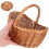 Multi-Purpose Willow Basket Light Brown Handwoven with Handle 9