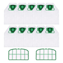 10 Stuks Filter en 2 Stuks Filters, voor Kobold VK200 FP200 Filters, Premium Allergiker Geeignet, voor VK200 Filters