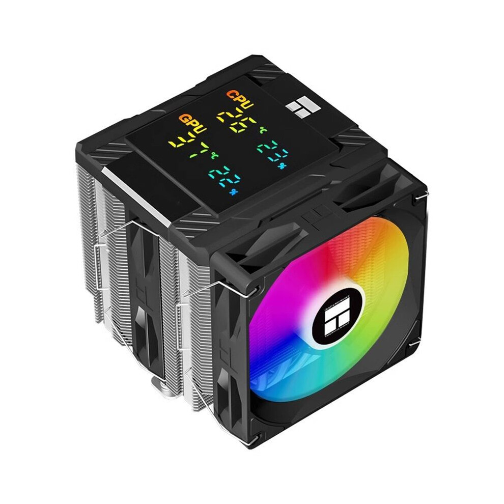 Pa 120 Digital Chassis Air Cooling Radiator 6 Heat Pipe/Cpu/Cpu Simultaneous Monitoring Supports Lga1851/1700/Am5 Argb 6031545723042