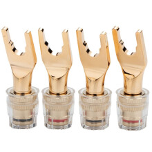 Hifi-DIY-Y-Förmiger Konvertierungsstecker in Bananenbuchse, 4 mm Bananenbuchse, Vergoldet, 24 K, Audio-Lautsprecherkabelstecker