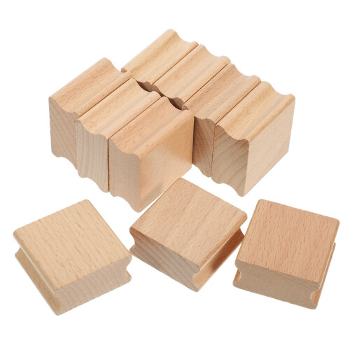 30Pcs Durable Wooden Stamps for Making Crafts and DIY Projects Khaki 2