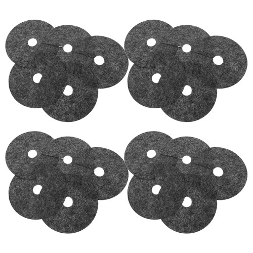 60Pcs Breathable Nonwoven Tree Mulch Rings Grey Weed Protector 2