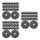 60Pcs Breathable Nonwoven Tree Mulch Rings Grey Weed Protector 8