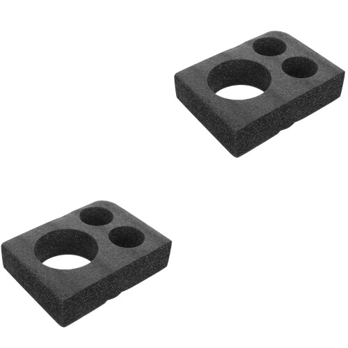 2Pcs Black Foam Drink Carrier Tray Multi-Hole Cup Holders for 2