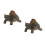 2Pcs Brown Plastic Ancient Chinese Mythology Creature Kid's Plaything 6