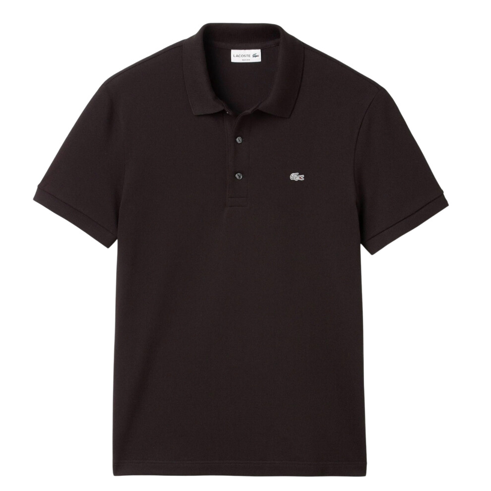 Lacoste Mens Piqué Stretch Slim Polo Shirt Black