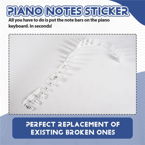Piano Notes Guide for Beginner, Removable Piano Keyboard Note Labels 88-Key Full Size,No Need Stickers,with Box 2