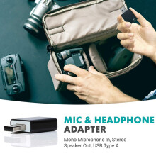 Microphone Trs 3,5 Mm Vers Usb 2.0 Audio Stéréo Adaptateur de Carte Son Externe pour Pc et  Entrée Usb Vers Casque Trs 3,5 Mm