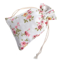 50 Bolsas de Arpillera con CordóN Floral, Bolsa de Regalo de Lino, Bolsas de Joya, Sacos para Bodas de Navidad, 5,3 X 3,9 Pulgadas