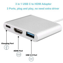 Type-C Adapter Cable Converter for  USB-C Digital AV Multiport Adapter MJ1K2AM/A  and USB New FW3