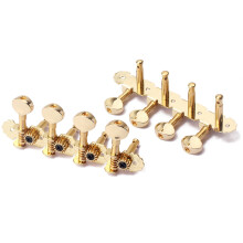 2 Pièces Fer 4L 4R Tuner Chevilles de Réglage Têtes de Machine Ensemble D'Or pour Mandoline / 8 Cordes Pièces de Rechange de Guitare