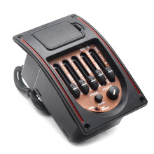 Plastikowe 5-Pasmowe Sterowanie Tonami EQ Equalizer Tuner Piezo Pickup Gitara Akustyczna WstęPnie Okablowany Przedwzmacniacz CzęśCi do Gitary