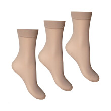 (One Size, Honey) Joanna Gray Womens/Ladies Anklets (3 Pairs)
