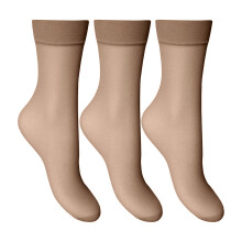 (One Size, Chocolate) Joanna Gray Womens/Ladies Anklets (3 Pairs)