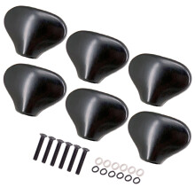 6Pcs Zinc Alloy Electric Guitar Tuning Pegs Cap Tuners Machine Replacement Buttons Knobs Guitar Accessories,Black