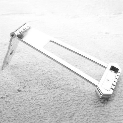 Gitarr 6 Strings Jazz Archtop Trapets Tailpiece Bridge för IhåLiga SemihåLiga Gitarrdelar Silver 2