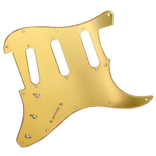 Mirror Guitar Pickguard 11 Hål ST SSS Gitarr Scratch Plate med 11st Pickguard Skruvar för FD ST Gitarrtillbehör B 2