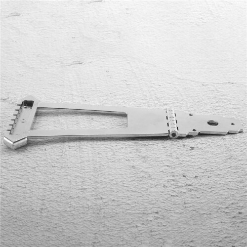 Gitarr 6 Strings Jazz Archtop Trapets Tailpiece Bridge för IhåLiga SemihåLiga Gitarrdelar Silver 1