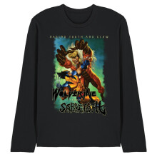 (M, Black) Marvel Unisex Adult Wolverine Versus Sabretooth Long-Sleeved T-Shirt