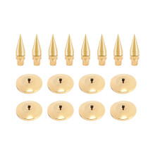 8 Pares 6 X 36 Mm Soporte De Aislamiento De Spiga De Altavoz De Cobre + Almohadilla De Base Estera De Pies Aislamiento Del Altavoz Almohadillas De