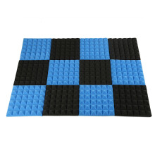 Holzkohle Akustik Schaum Fliesen Schall Dämmung Schaum Stoff Platten Studio Polsterung 2 X 10 X 10 Zoll (Schwarz + Blau)