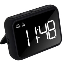 Digital Alarm Clock for Bedroom,Three Brightness Dimmer, Temperature,Snooze,Adjustable Alarm Volume,Bedside Clocks,Black