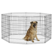 New World Folding Metal Dog Exercise Pen, Indoor/Outdoor Playpen with No Door, Provides 16 Sq Feet of Play Space, 36-Inches Tall, Black E-Coated