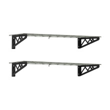MonsterRax | Garage Wandplank Twee-Pakket Wit of Hammertone | Drie Maatopties | Inclusief Fietshaken | 500lb Gewichtscapaciteit (Hammertone, 18"x36")