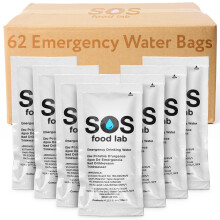S.O.S. Noodwater 5 jaar houdbaar - 62 Individuele 125 ml Pakketten (Met Tips)