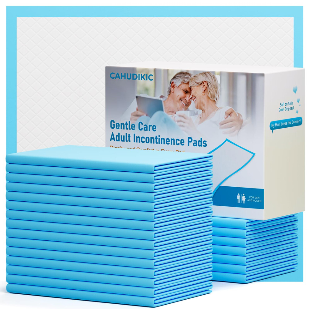 Cahudikic Bed Pads Disposable Adult 40"X40" 60 Count, Extra Large Chucks Incontinence Underpads, Super Absorbent & Leakproof Chux Pads, Pee Pads For Pets, Adult