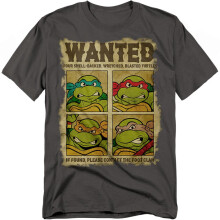 (XL, Charcoal) Teenage Mutant Ninja Turtles Unisex Adult Shredder's Most Wanted T-Shirt