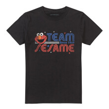 (4XL, Black) Sesame Street Unisex Adult Team Sesame T-Shirt